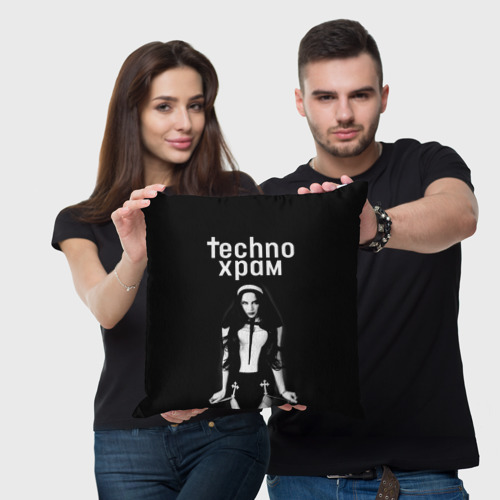 Подушка 3D Techno храм дерзкая монашка  - фото 3