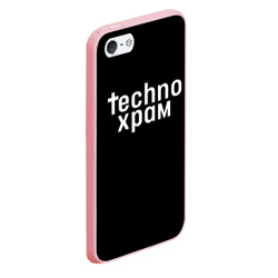 Чехол для iPhone 5/5S матовый Techno храм надпись  - фото 2