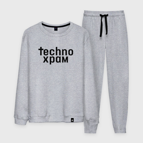 Мужской костюм хлопок Techno храм лого , цвет меланж