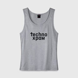 Женская майка хлопок Techno храм лого 