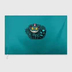 Флаг 3D Чеширский кот в шляпе