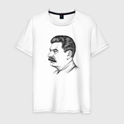 Сталин в профиль – Мужская футболка хлопок с принтом купить со скидкой в -20%