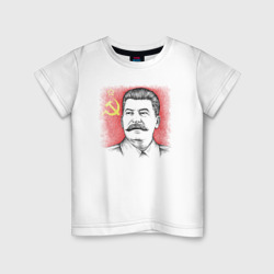 Детская футболка хлопок Сталин с флагом СССР