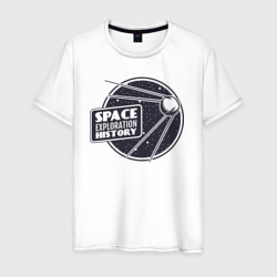 История исследования космоса – Мужская футболка хлопок с принтом купить со скидкой в -20%