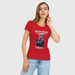 Женская футболка хлопок Slim Standoff 2 - Frosty Chaos - фото 2