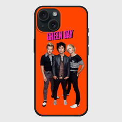Чехол силиконовый для Apple iPhone 15 матовый Green Day trio