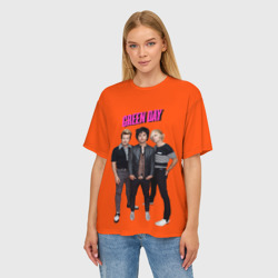 Женская футболка oversize 3D Green Day trio - фото 2