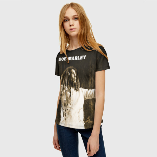 Женская футболка 3D Музыкант в стиле регги Боб Марли, цвет 3D печать - фото 3