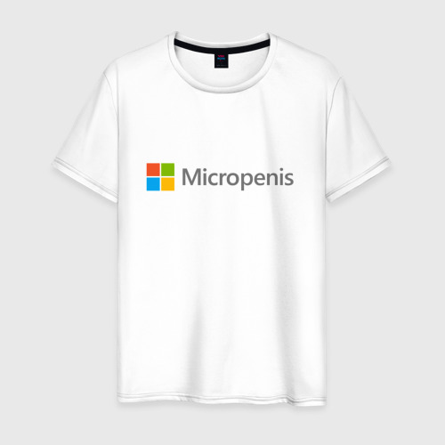 Мужская футболка хлопок с принтом Micropenis, вид спереди #2