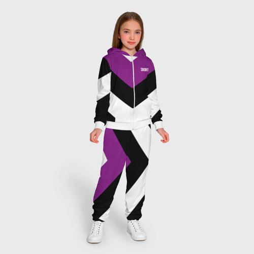 Детский костюм 3D Ретро спортивный костюм с полосами, цвет белый - фото 5