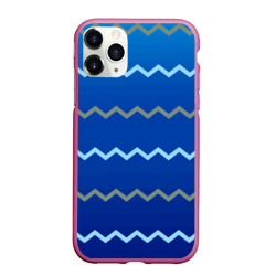 Чехол для iPhone 11 Pro Max матовый Морские зигзаги