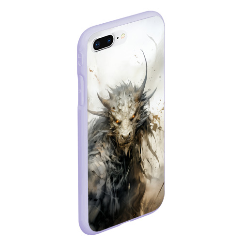 Чехол для iPhone 7Plus/8 Plus матовый с принтом Дракон разрушения, вид сбоку #3