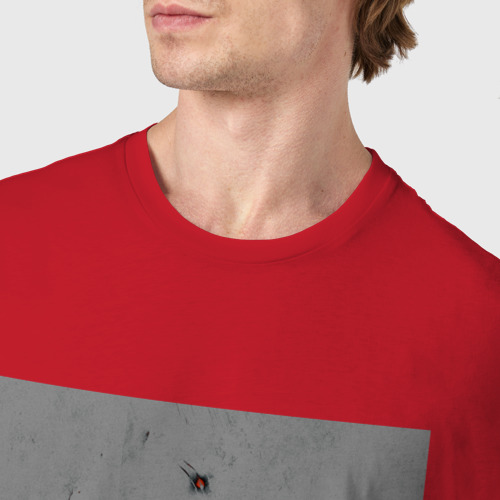 Мужская футболка хлопок Пацаны ногами не бьют квадрат, цвет красный - фото 6