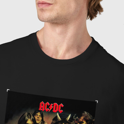 Мужская футболка хлопок с принтом Highway to hell - AC DC, фото #4