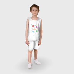 Детская пижама с шортами хлопок Следы от помады - фото 2