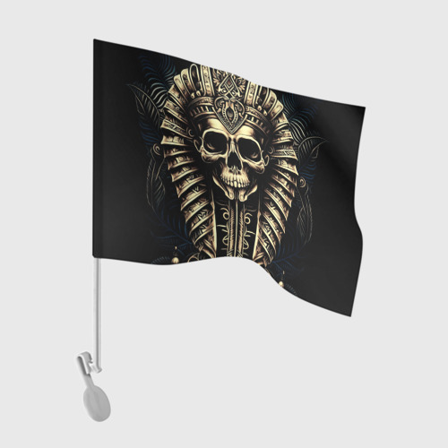 Флаг для автомобиля Золотой череп Египетского фараона