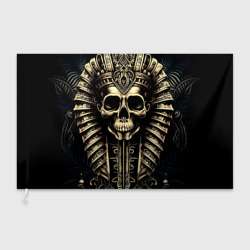 Флаг 3D Золотой череп Египетского фараона