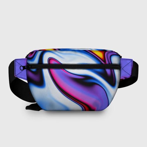 Поясная сумка 3D с принтом Яркая цветная волна, вид сзади #1