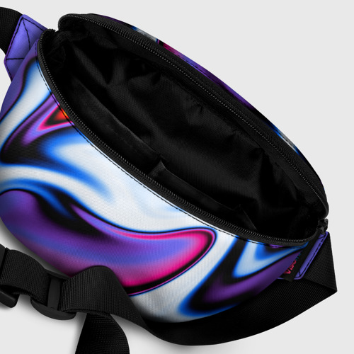 Поясная сумка 3D с принтом Яркая цветная волна, фото #6