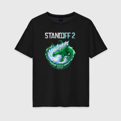 Женская футболка хлопок Oversize Dragon - Standoff 2