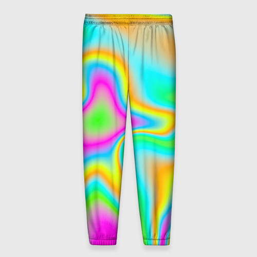 Мужские брюки 3D с принтом Цветная карта теплоты, вид сзади #1
