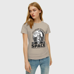 Женская футболка хлопок Исследование космоса - фото 2