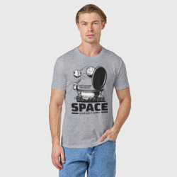 Мужская футболка хлопок Космическая экспедиция лунохода - фото 2