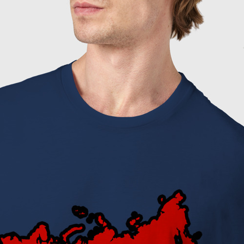 Мужская футболка хлопок с принтом Карта СССР, фото #4