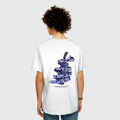 Мужская футболка хлопок Oversize с принтом Оружие Нанами - Магическая битва, вид сзади #2