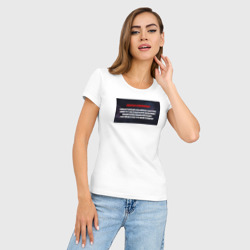 Женская футболка хлопок Slim Дисклеймер +100500 - фото 2