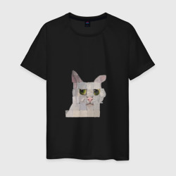 Pixel cat – Мужская футболка хлопок с принтом купить со скидкой в -20%