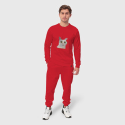 Мужской костюм хлопок Pixel cat - фото 2