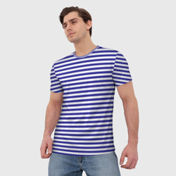 Мужская футболка 3D Тельняшка моряка - фото 2