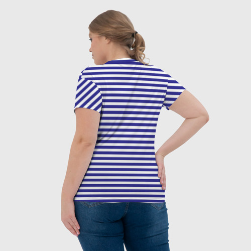 Женская футболка 3D Тельняшка моряка, цвет 3D печать - фото 7