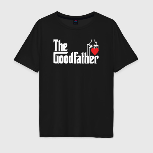 Мужская футболка хлопок Oversize The godfather love, цвет черный