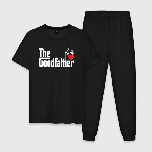 Мужская пижама хлопок The godfather love, цвет черный