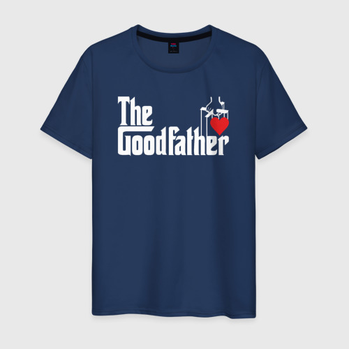 Мужская футболка из хлопка с принтом The godfather love, вид спереди №1