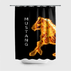 Штора 3D для ванной Mustang fire