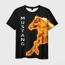 Мужская футболка 3D Mustang fire