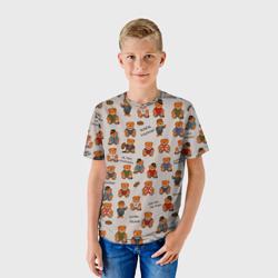 Детская футболка 3D Персонажи слово пацана - мишки - фото 2