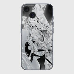 Чехол для iPhone 15 силиконовый с защитой камеры Sousou no Frieren