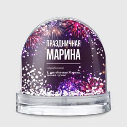 Игрушка Снежный шар Праздничная Марина: фейерверк