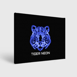 Холст прямоугольный Tiger neon art