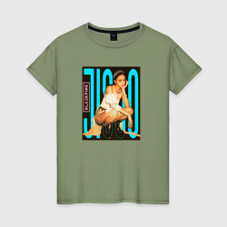 Jisoo fun – Женская футболка хлопок с принтом купить со скидкой в -20%