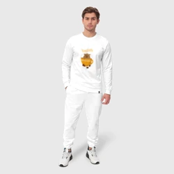 Мужской костюм хлопок Кофе и капибара - кофебара - фото 2