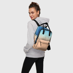 Женский рюкзак 3D Сине-бежевый градиент - фото 2