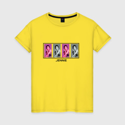 Jennie pop-art Blackpink – Женская футболка хлопок с принтом купить со скидкой в -20%