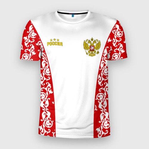 Мужская футболка 3D Slim Сборная России с узором, цвет 3D печать