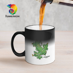 Кружка хамелеон Кибердеревня новогодний огурец