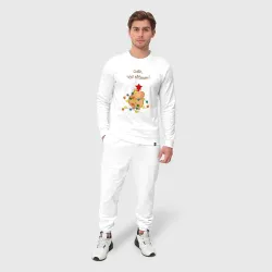 Мужской костюм хлопок Мем капибара и гирлянда: сияй - фото 2